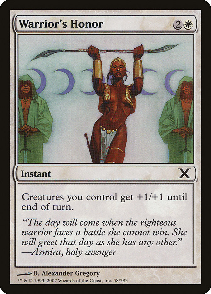 Warrior's Honor [Tenth Edition] Magic: The Gathering