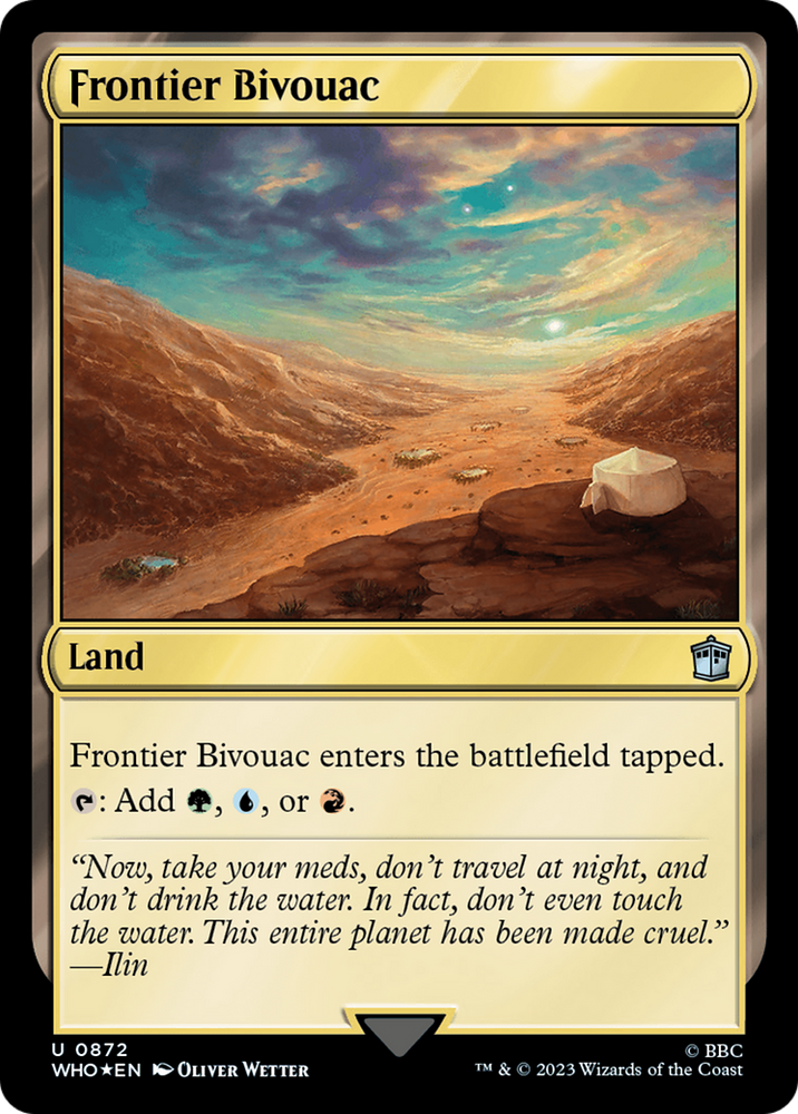 Frontier Bivouac (Surge Foil) [Doctor Who] Magic: The Gathering