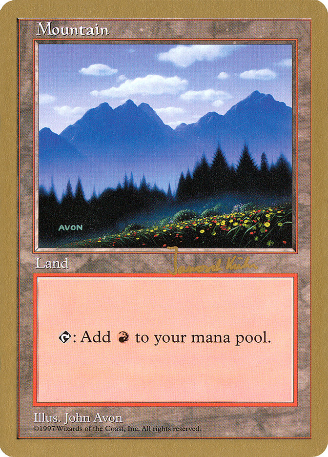 Mountain (jk445) (Janosch Kuhn) [World Championship Decks 1997] Magic: The Gathering