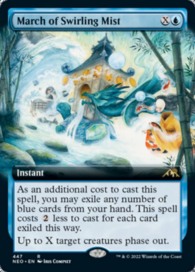 March of Swirling Mist (Extended Art) [Kamigawa: Neon Dynasty] Magic: The Gathering