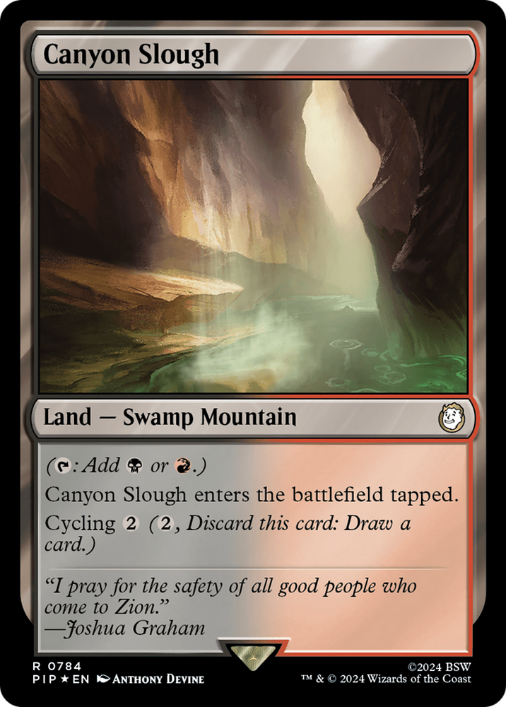 Canyon Slough (Surge Foil) [Fallout] Magic: The Gathering