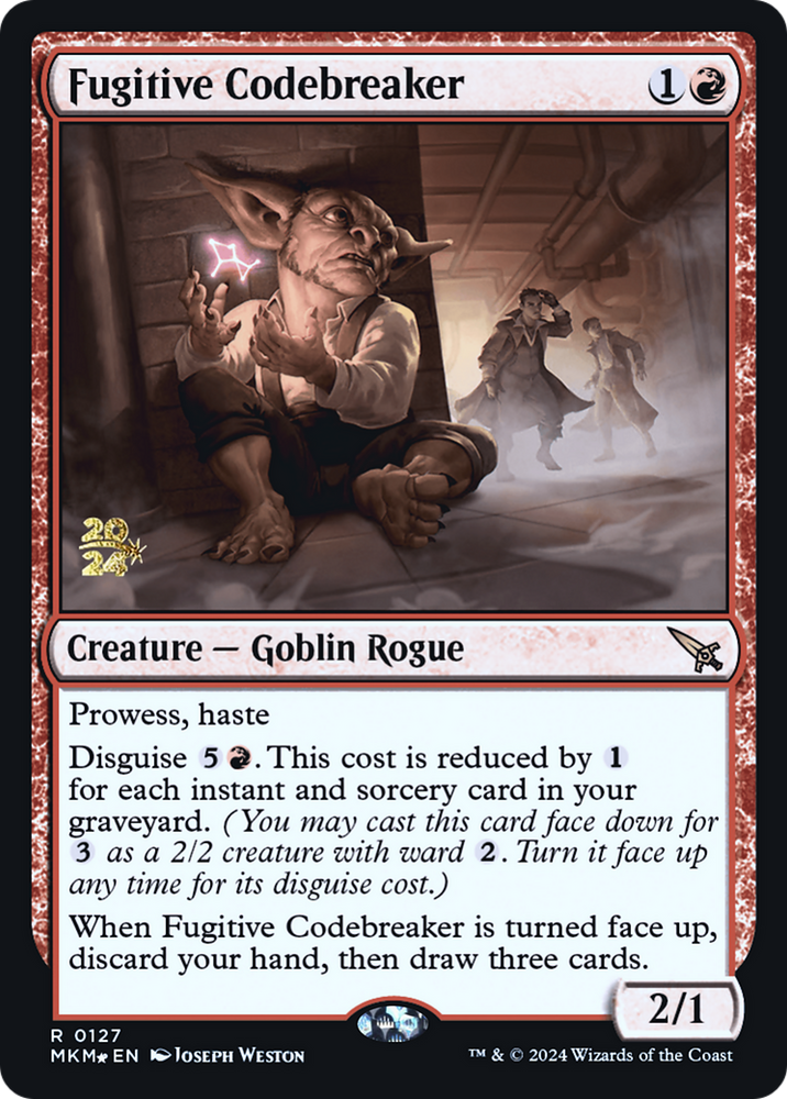 Fugitive Codebreaker [Murders at Karlov Manor Prerelease Promos] Magic: The Gathering