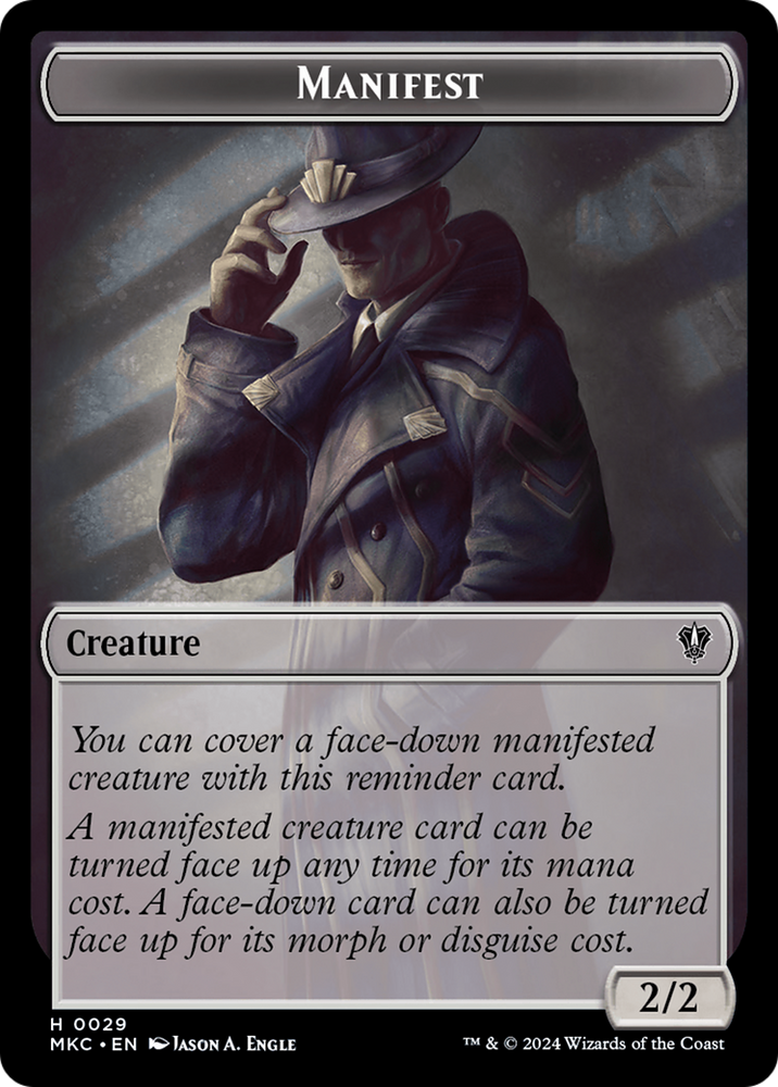 Insect (0016) // Manifest Double-Sided Token [Murders at Karlov Manor Commander Tokens] Magic: The Gathering