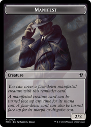 Insect (0016) // Manifest Double-Sided Token [Murders at Karlov Manor Commander Tokens] Magic: The Gathering