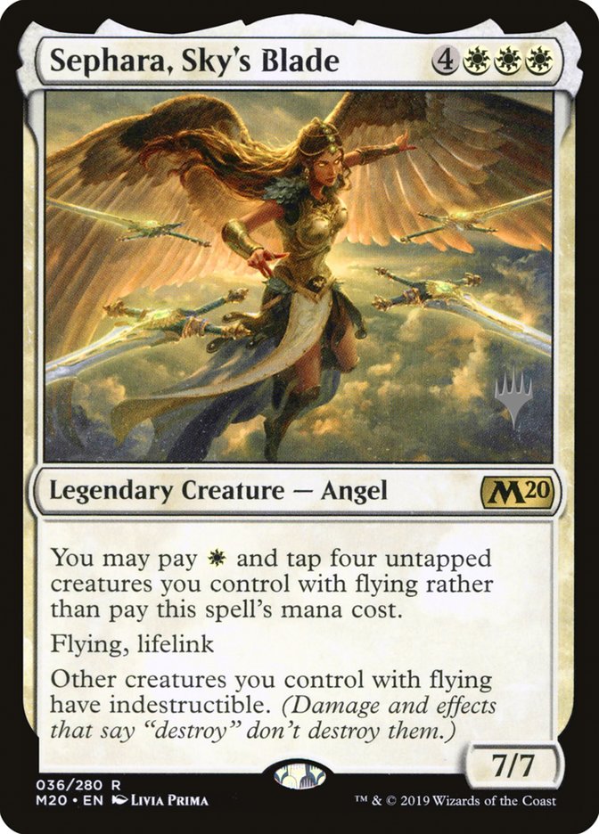 Sephara, Sky's Blade (Promo Pack) [Core Set 2020 Promos] Magic: The Gathering