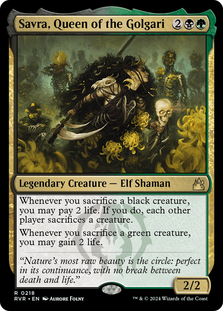 Savra, Queen of the Golgari [Ravnica Remastered] Magic: The Gathering