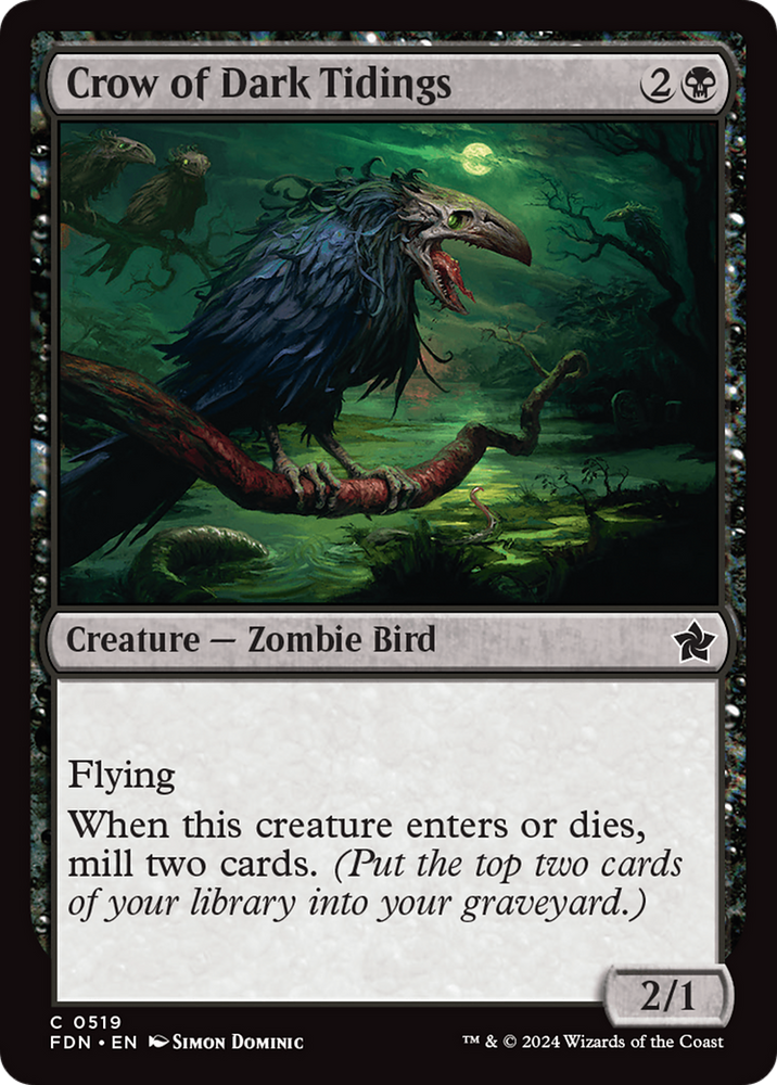 Crow of Dark Tidings [Foundations] Magic: The Gathering