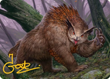 Owlbear Art Card (Gold-Stamped Signature) [Dungeons & Dragons: Adventures in the Forgotten Realms Art Series] Magic: The Gathering