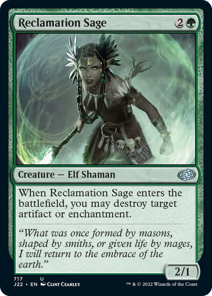 Reclamation Sage [Jumpstart 2022] Magic: The Gathering