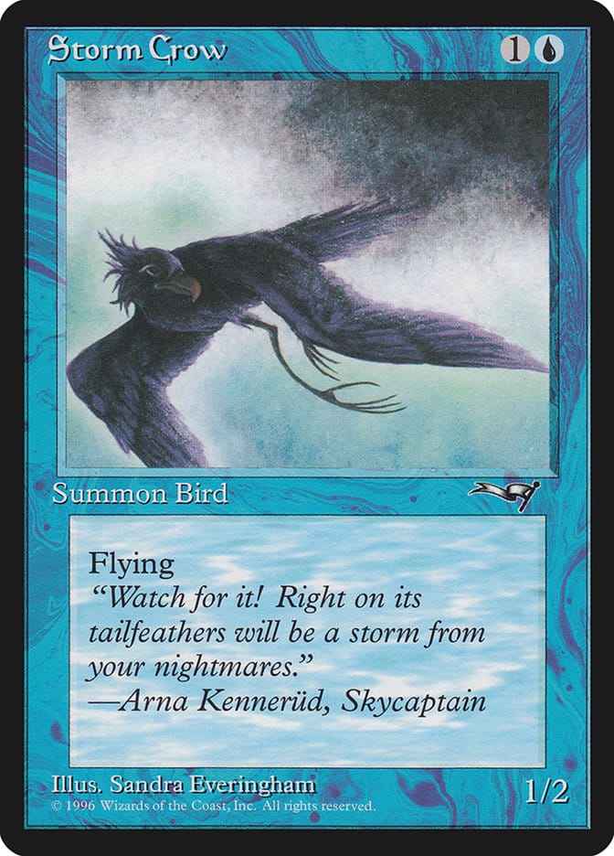 Storm Crow (Looking Back) [Alliances] Magic: The Gathering