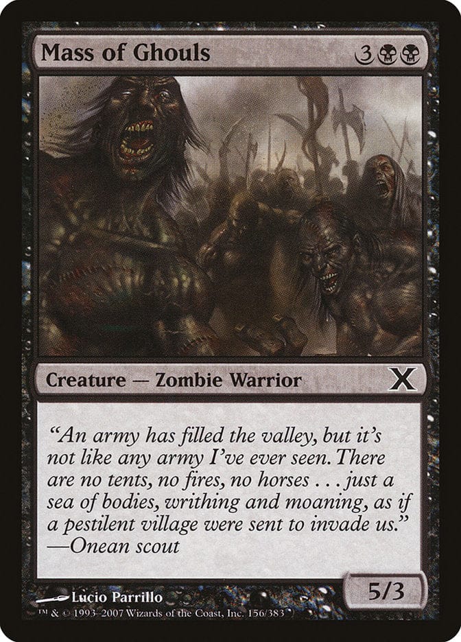 Mass of Ghouls [Tenth Edition] Magic: The Gathering