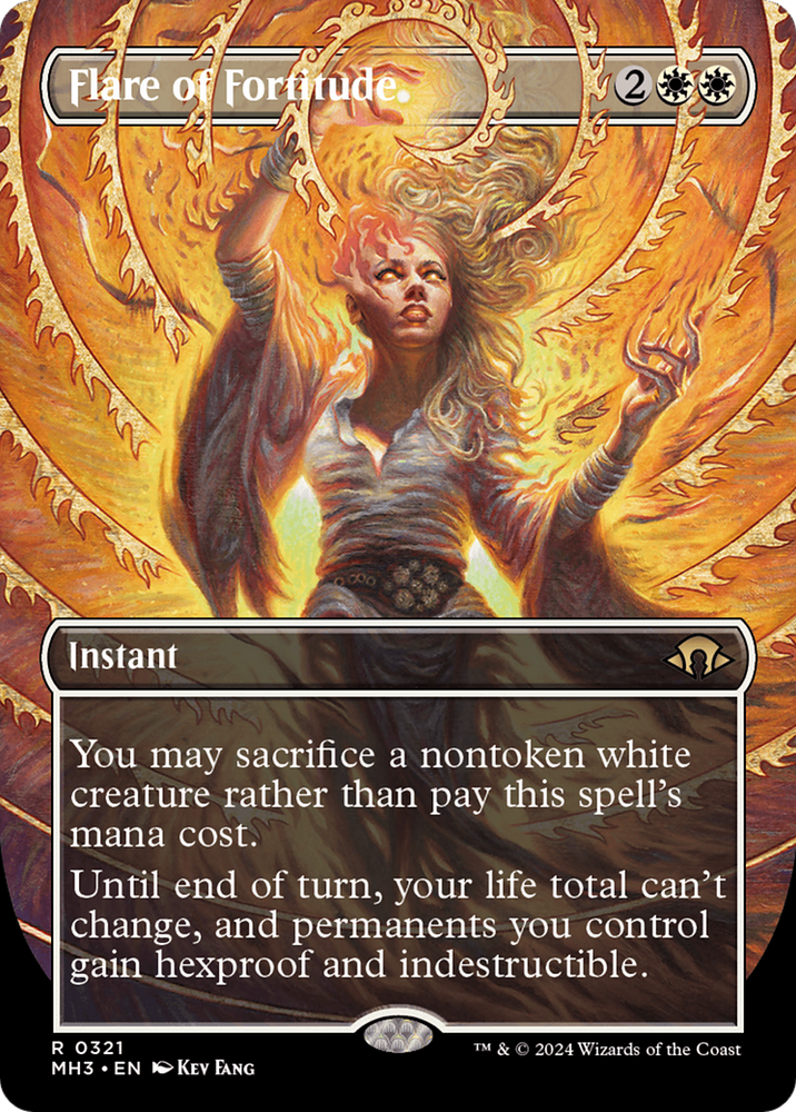 Flare of Fortitude (Borderless) [Modern Horizons 3] Magic: The Gathering