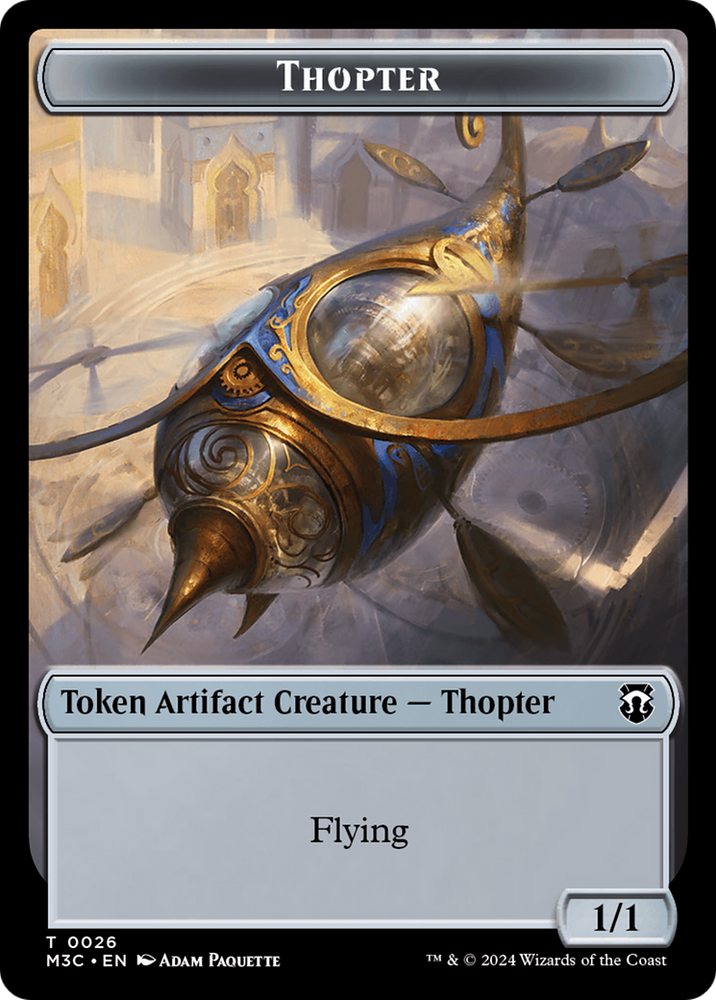 Thopter // Copy Double-Sided Token [Modern Horizons 3 Commander Tokens] Magic: The Gathering