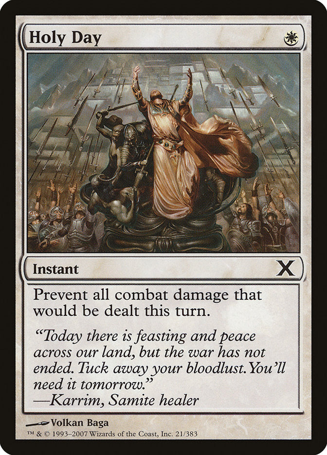 Holy Day [Tenth Edition] Magic: The Gathering