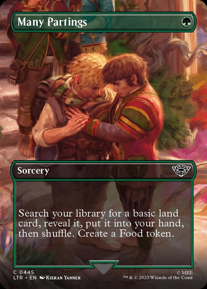 Many Partings (Borderless Alternate Art) [The Lord of the Rings: Tales of Middle-Earth] Magic: The Gathering