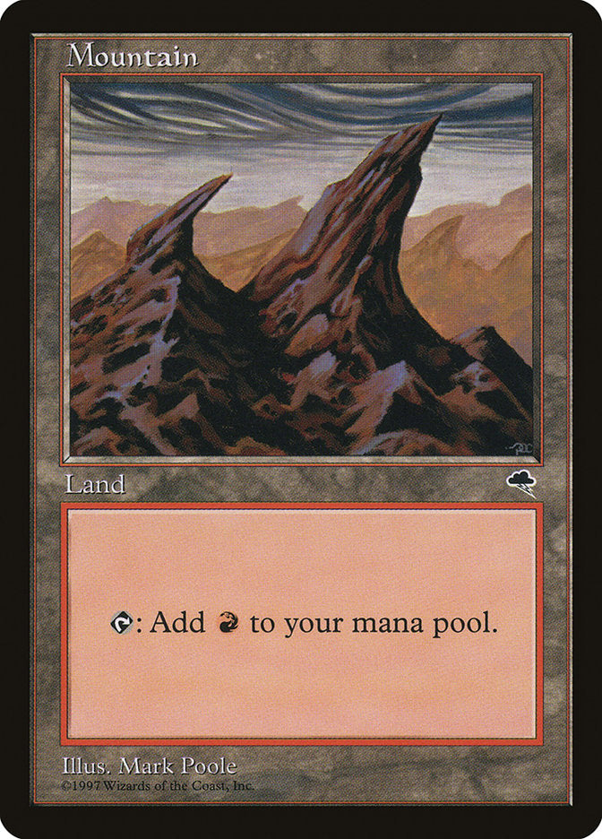 Mountain (All Peaks Pointing Right) [Tempest] Magic: The Gathering