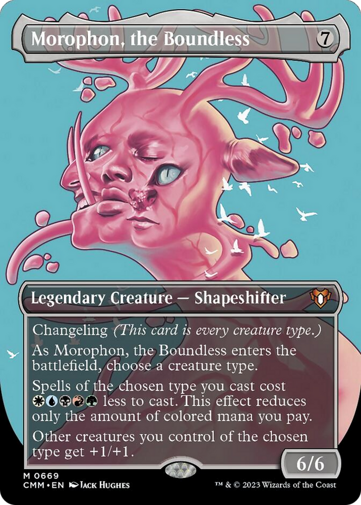 Morophon, the Boundless (Borderless Profile) [Commander Masters] Magic: The Gathering