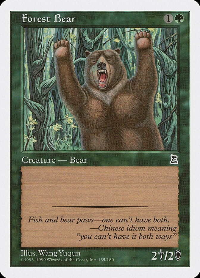 Forest Bear [Portal Three Kingdoms] Magic: The Gathering