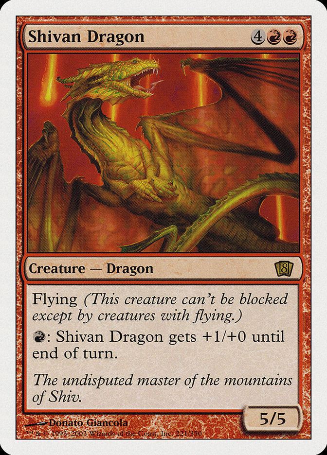 Shivan Dragon [Eighth Edition] Magic: The Gathering