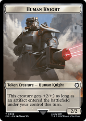 Junk // Human Knight Double-Sided Token [Fallout Tokens] Magic: The Gathering