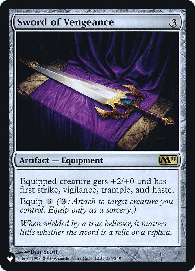 Sword of Vengeance [Secret Lair: Heads I Win, Tails You Lose] Magic: The Gathering