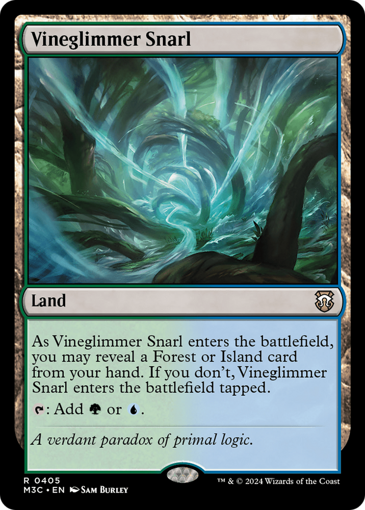 Vineglimmer Snarl (Ripple Foil) [Modern Horizons 3 Commander] Magic: The Gathering