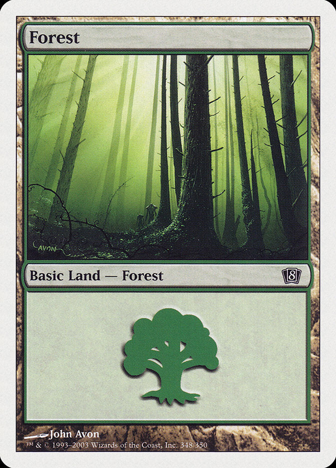 Forest (348) [Eighth Edition] Magic: The Gathering