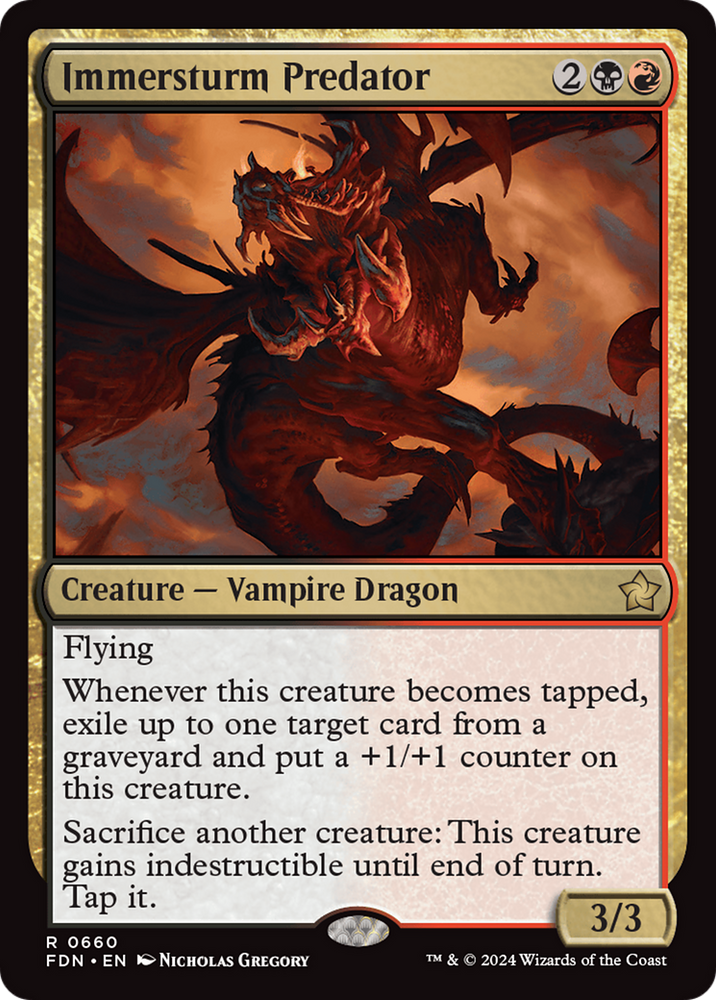 Immersturm Predator [Foundations] Magic: The Gathering