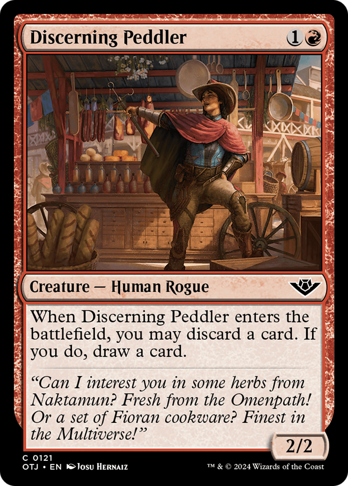 Discerning Peddler [Outlaws of Thunder Junction] Magic: The Gathering