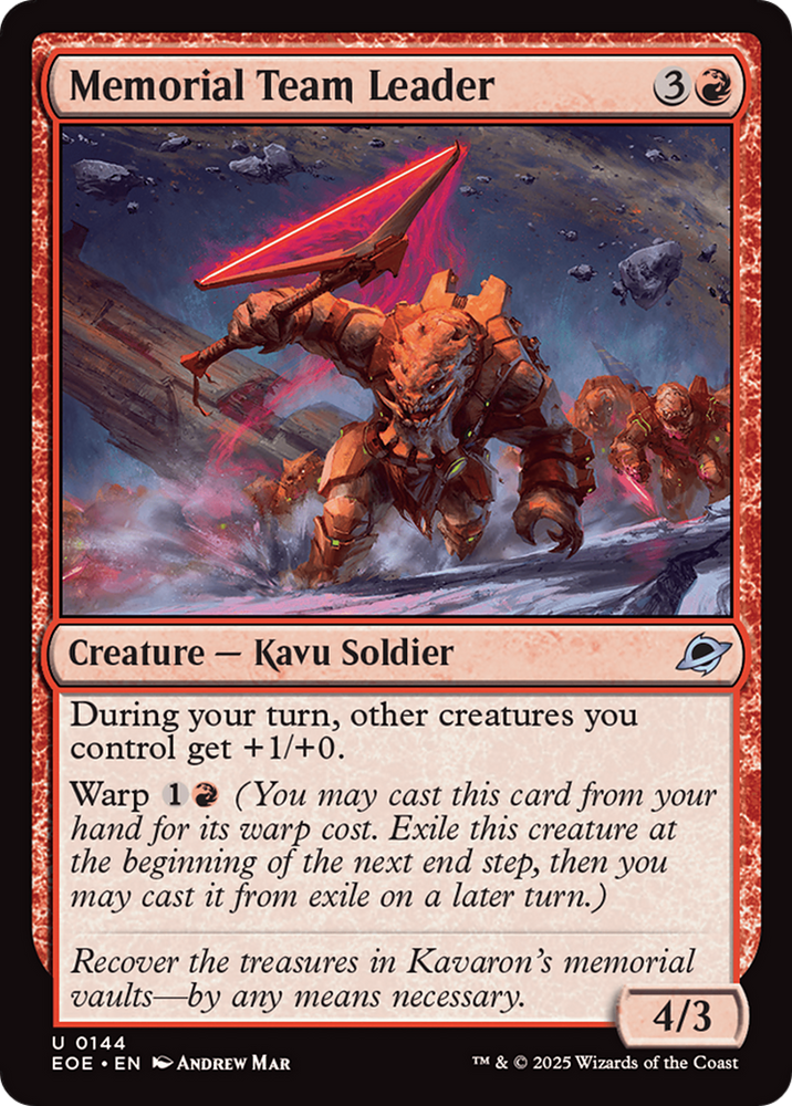Memorial Team Leader [Edge of Eternities] Magic: The Gathering