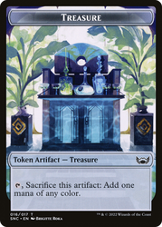Boar // Treasure Double-Sided Token [Outlaws of Thunder Junction Commander Tokens] Magic: The Gathering