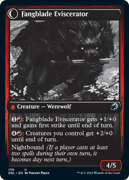 Fangblade Brigand // Fangblade Eviscerator [Innistrad: Double Feature] Magic: The Gathering