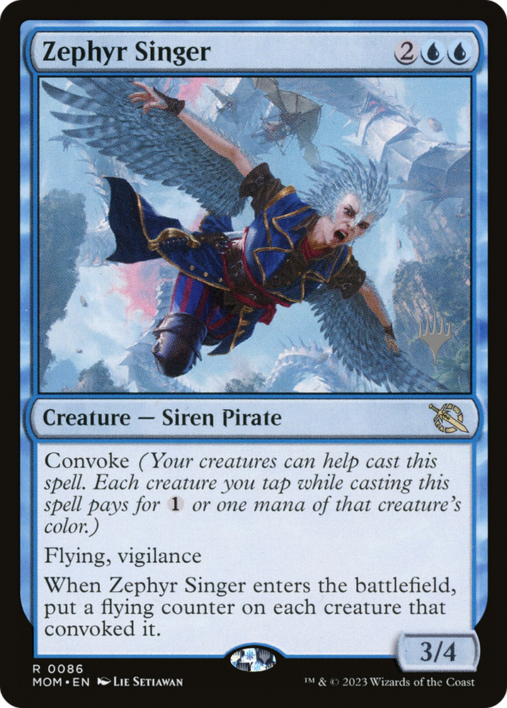 Zephyr Singer (Promo Pack) [March of the Machine Promos] Magic: The Gathering