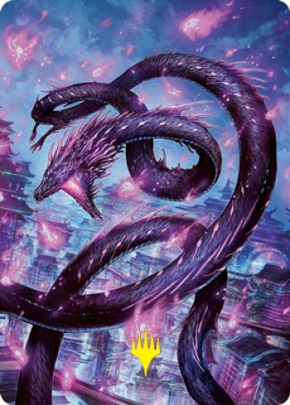 Junji, the Midnight Sky 2 Art Card (Gold-Stamped Signature) [Kamigawa: Neon Dynasty Art Series] Magic: The Gathering
