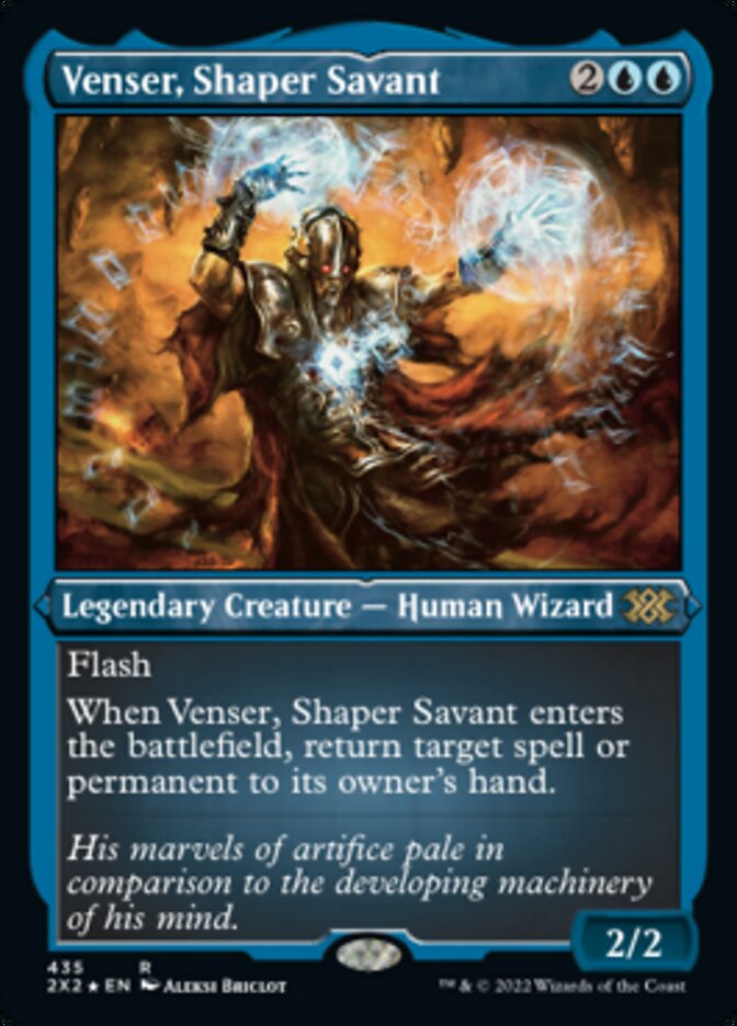 Venser, Shaper Savant (Foil Etched) [Double Masters 2022] Magic: The Gathering