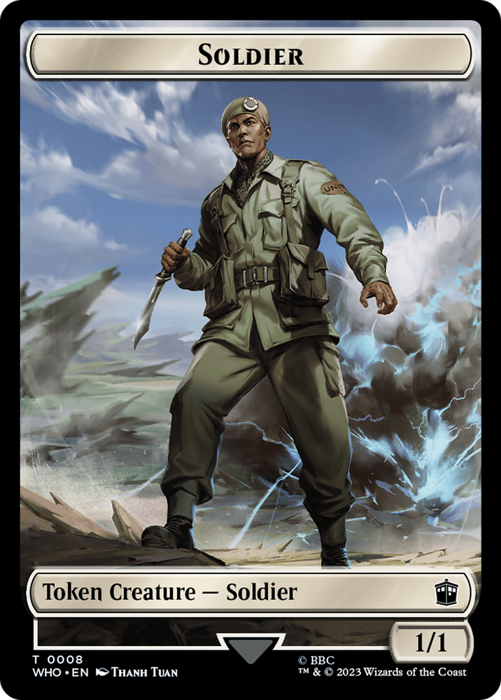 Horse // Soldier Double-Sided Token [Doctor Who Tokens] Magic: The Gathering