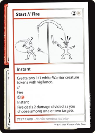 Start // Fire (2021 Edition) [Mystery Booster Playtest Cards] Magic: The Gathering