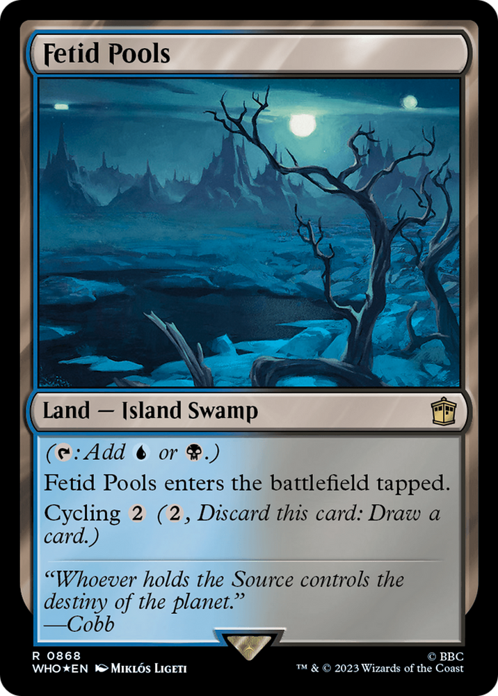 Fetid Pools (Surge Foil) [Doctor Who] Magic: The Gathering