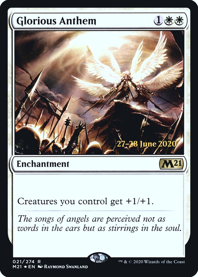 Glorious Anthem [Core Set 2021 Prerelease Promos] Magic: The Gathering