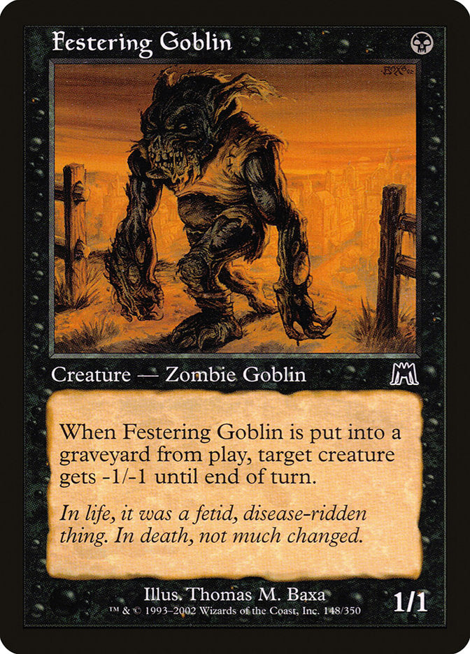 Festering Goblin [Onslaught] Magic: The Gathering