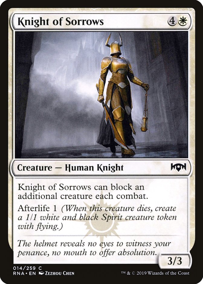 Knight of Sorrows [Ravnica Allegiance] Magic: The Gathering