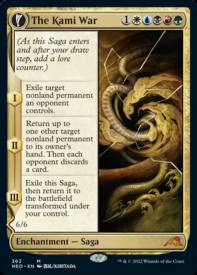 The Kami War // O-Kagachi Made Manifest (Showcase Soft Glow) [Kamigawa: Neon Dynasty] Magic: The Gathering