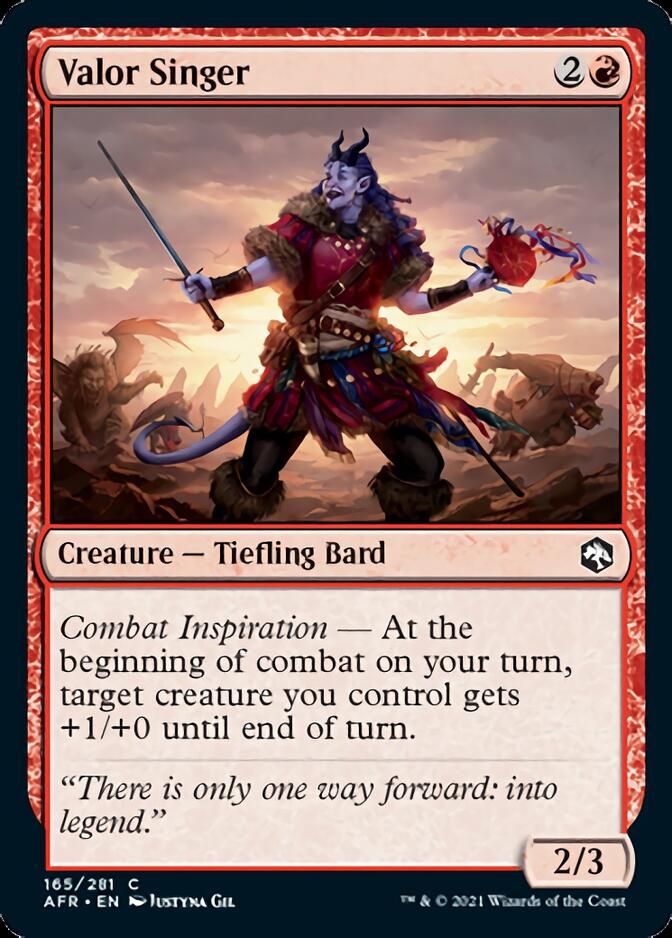 Valor Singer [Dungeons & Dragons: Adventures in the Forgotten Realms] Magic: The Gathering