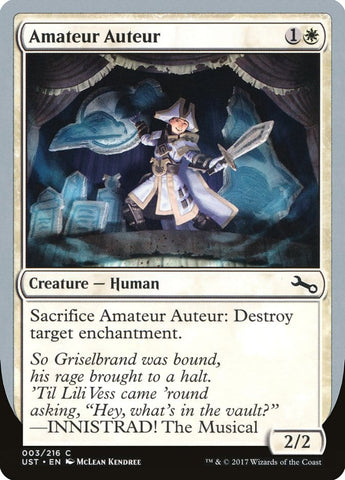 Amateur Auteur (INNISTRAD! The Musical) [Unstable] Magic: The Gathering