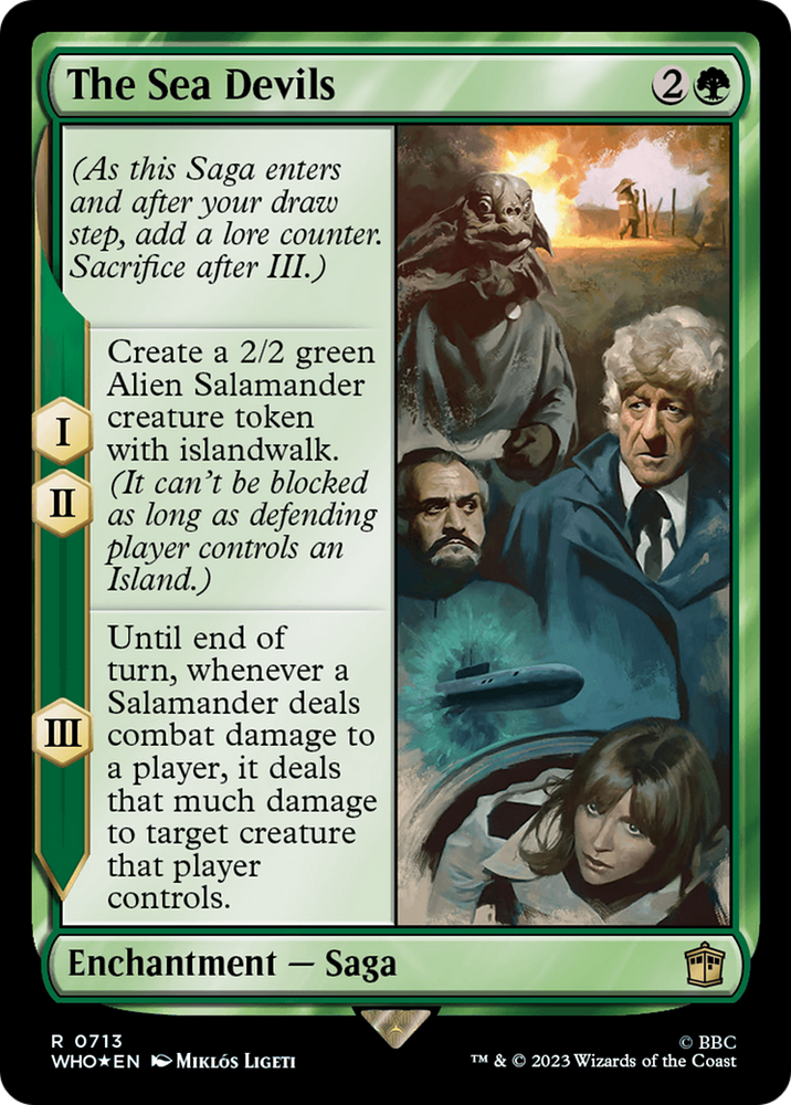 The Sea Devils (Surge Foil) [Doctor Who] Magic: The Gathering