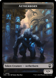Aetherborn (Ripple Foil) // Thopter Double-Sided Token [Modern Horizons 3 Commander Tokens] Magic: The Gathering