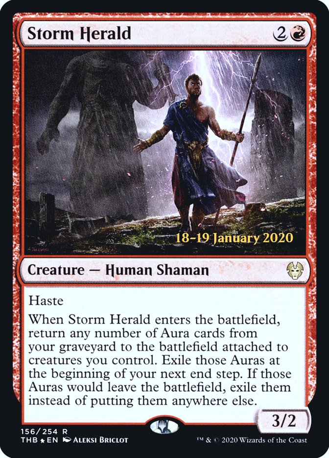 Storm Herald [Theros Beyond Death Prerelease Promos] Magic: The Gathering