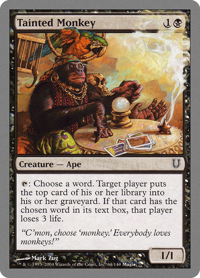 Tainted Monkey [Unhinged] Magic: The Gathering