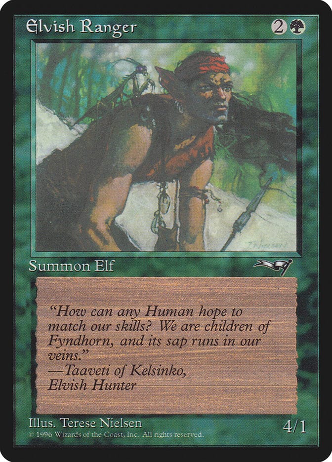 Elvish Ranger (Insect on Back) [Alliances] Magic: The Gathering