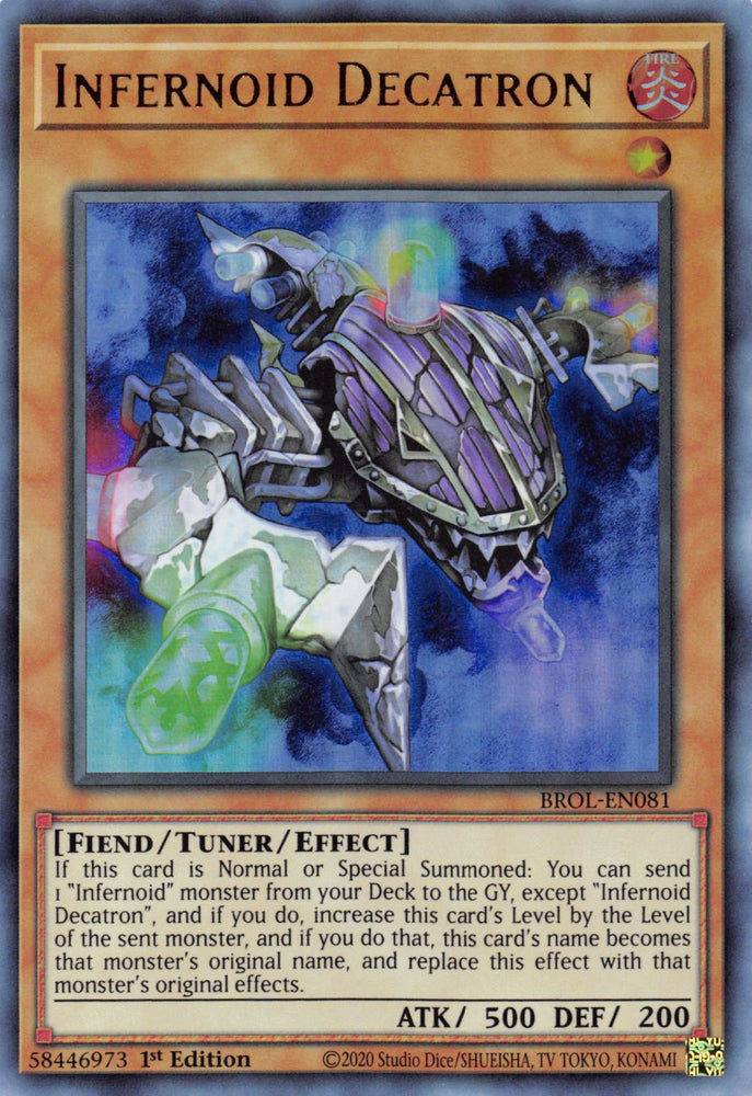 Infernoid Decatron [BROL-EN081] Ultra Rare - Yugioh Cards For Your TCG Needs!